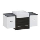 50.75-in. W 18-in. D Modern Wall Mount Plywood-melamine Vanity Base Set Only In White-dawn Grey