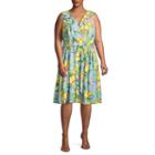 R & K Originals Sleeveless Floral Wrap Dress-plus