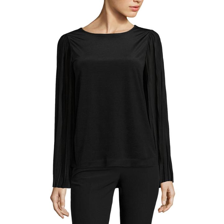 Worthington Pleated Sleeve Top