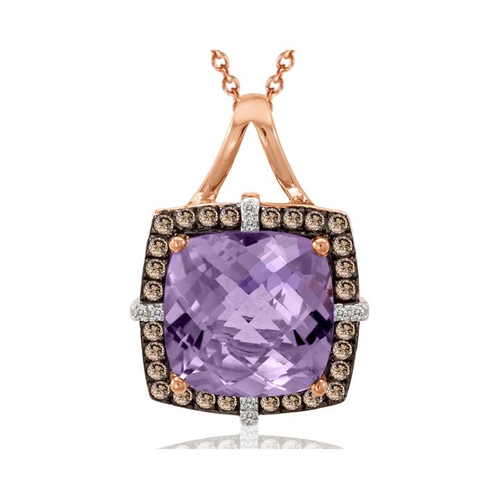 Limited Quantities Grand Sample Sale By Le Vian Grape Amethyst And 1/4 Ct. T.w. Chocolate Diamonds & Vanilla Diamonds 14k Strawberry Gold Le Vian C