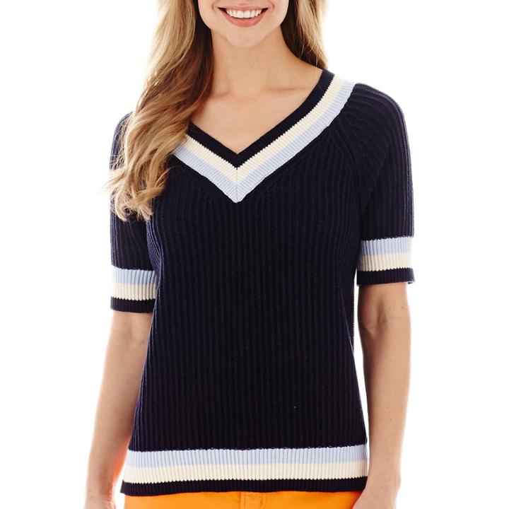 Stylus&trade; Short-sleeve Tennis Sweater