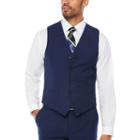 Jf Dark Blue Texture Vest-slim