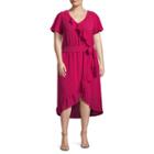 Alyx Short Sleeve Wrap Dress - Plus