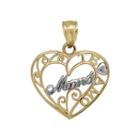 Tesoro&trade; 14k Two-tone Te Amo Mama Heart Pendant