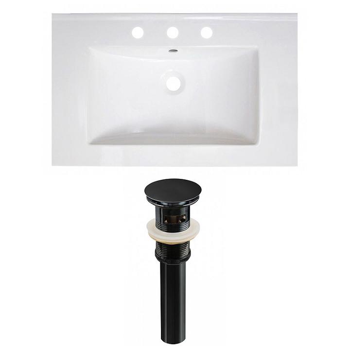 30-in. W 3h8-in. Ceramic Top Set In White Color -overflow Drain Incl.