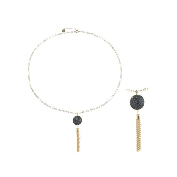 Liz Claiborne Womens Gray Pendant Necklace