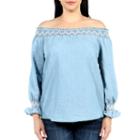 24/7 Comfort Apparel Summer Place Peasant Top Plus