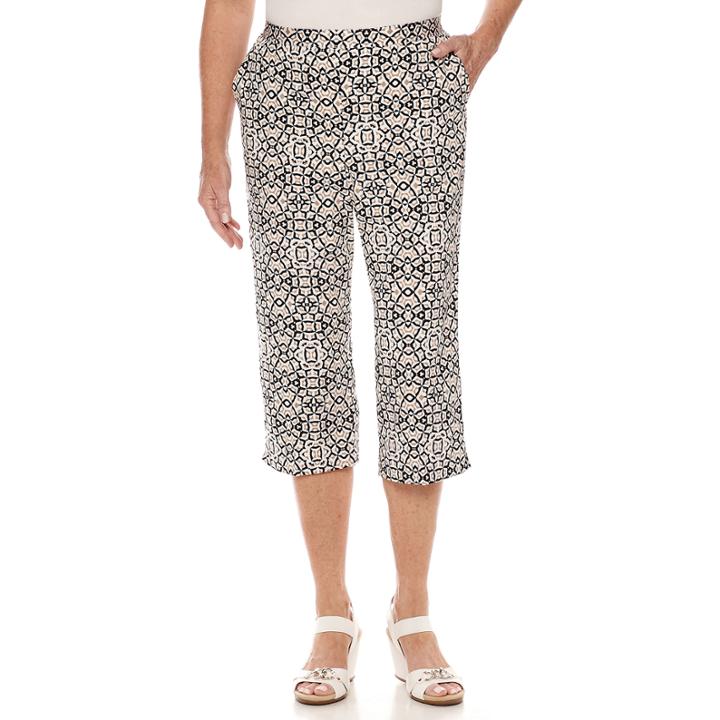 Alfred Dunner Geometric Print Capris