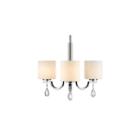 Evette 3-light Chandelier In Chrome With Opal Glass