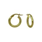 14k Yellow Gold Polished 19mm Greek Key Hoop Earrings