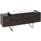 76-in. W Floor Mount Dawn Grey Vanity Set For 3h4-in. Drilling