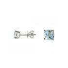 Limited Quantities Genuine Aquamarine Sterling Silver Stud Earrings