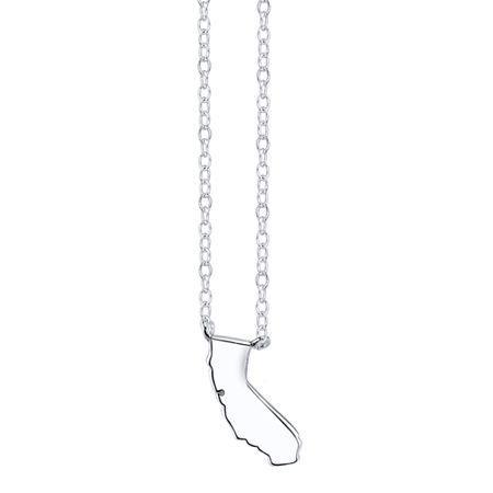 Footnotes Sterling Silver California State Necklace