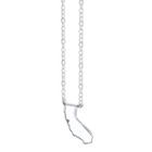 Footnotes Sterling Silver California State Necklace