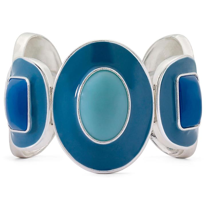 Liz Claiborne Blue Stone Stretch Bracelet