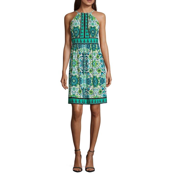 London Style Sleeveless Sundress-petites
