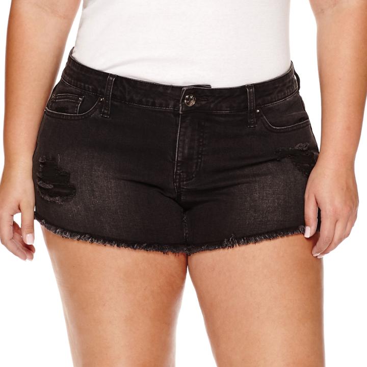 Love Indigo 4 Denim Shorts-plus