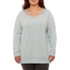 Flirtitude Cut Out Neckline Sweatshirt-juniors Plus