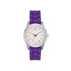 Womens Purple Silicone Strap Watch