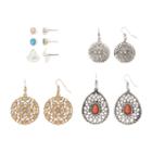 Arizona Openwork Textured Metal 6-pr. Earring Set