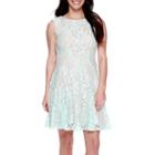 Danny & Nicole Sleeveless Lace Fit-and-flare Dress - Petite