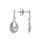 1/6 Ct. T.w. Diamond Sterling Silver Dangle Earrings
