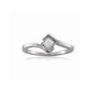 Womens 1/5 Ct. T.w. Princess White Diamond 14k Gold Engagement Ring