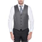 Verno Men's Dark Grey 100 Wool Classic Fit Italianstyled Three Piece Suit