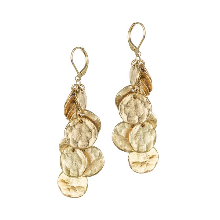 Kjl By Kenneth Jay Lane Gold-tone Coin Drop Earrings