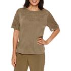 Alfred Dunner Cactus Ranch Short Sleeve Sweater Shell
