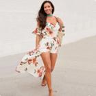 Love Reigns 3/4 Sleeve Floral Maxi Dress-juniors