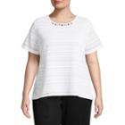 Alfred Dunner Play Date Texture Tee- Plus