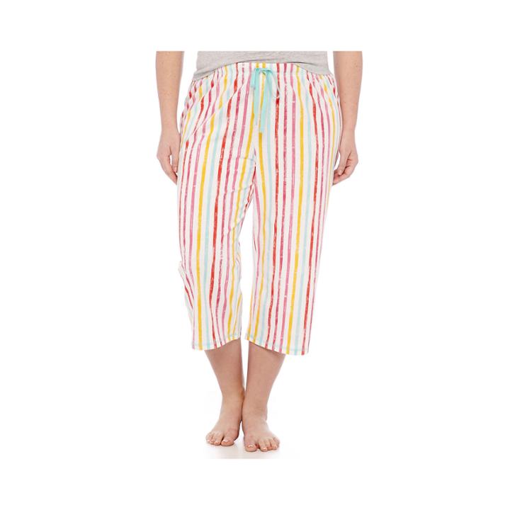 Sleep Chic Print Sleep Capris - Plus