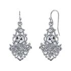 1928 Jewelry Crystal Fan Drop Earrings