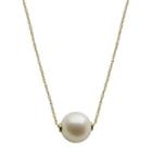 10k Gold Cultured Freshwater Pearl Solitaire Necklace