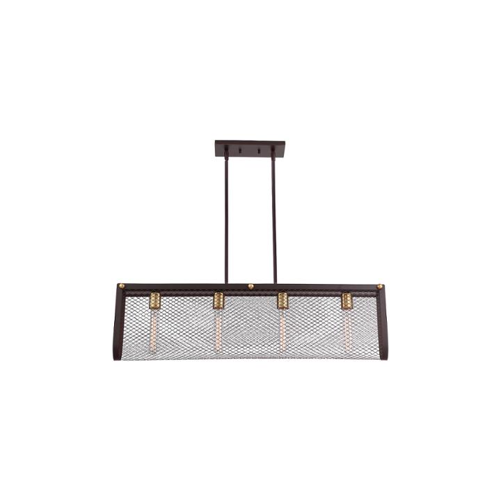Filament Design 4-light Patina Bronze Vintage Brass Accents Pendant Island Pendant