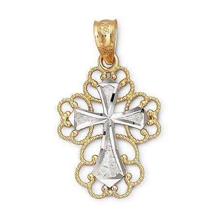 14k Gold Filigree Cross