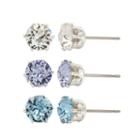 Sparkle Allure Multi Color Silver Over Brass Earring Sets