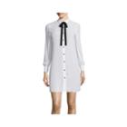 Decree Long-sleeve Bow Shirtdress- Juniors