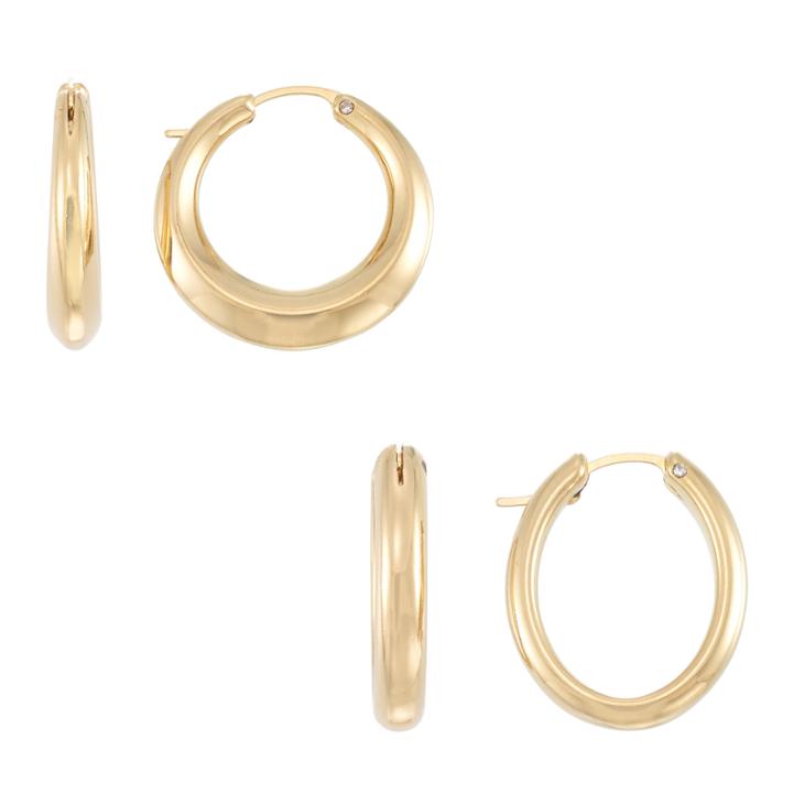 Gold Opulence 2 Pair White 14k Gold Earring Sets