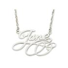 Personalized Sterling Silver Scroll Name Necklace