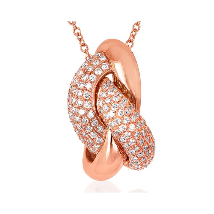 Limited Quantities Grand Sample Sale By Le Vian 1/2 Ct. T.w. Vanilla Diamonds 14k Strawberry Gold Pendant Necklace