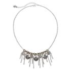 Messages From The Heart By Sandra Magsamen Chain Fringe And Disk Statement Necklace