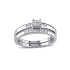1/6 Ct. T.w. Diamond Sterling Silver Bridal Ring Set
