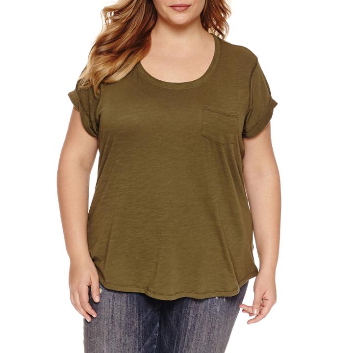 A.n.a Short Sleeve Round Neck T-shirt-plus