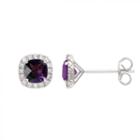 Genuine Purple Amethyst 1/4 Inch Stud Earrings