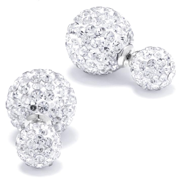Silver Treasures Round Sterling Silver Stud Earrings