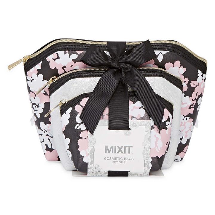 Mixit Floral 3-pc. Makeup Bag