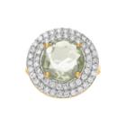 Journee Collection Genuine Green Quartz And Cubic Zirconia Ring