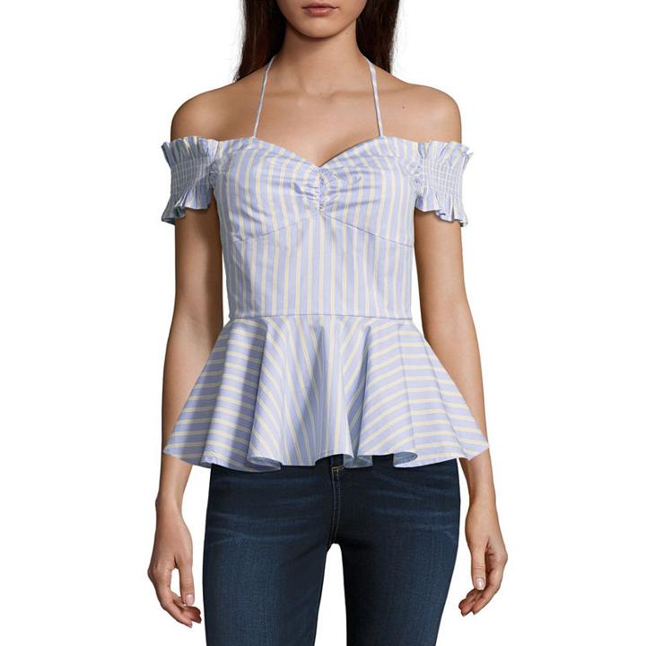 Belle + Sky Smocked Peplum Top